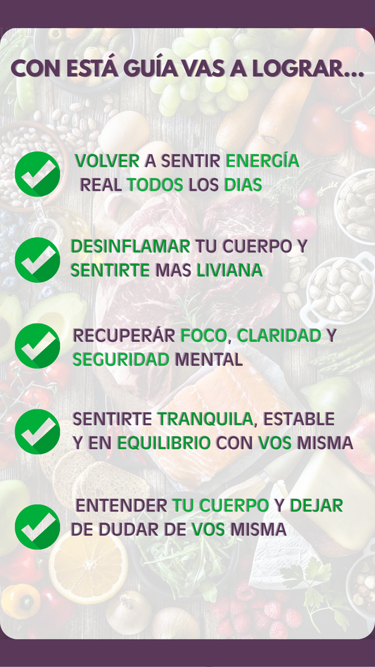 Guía de Equilibrio Hormonal con Alimentos Reales +800 recetas funcionales 🌸